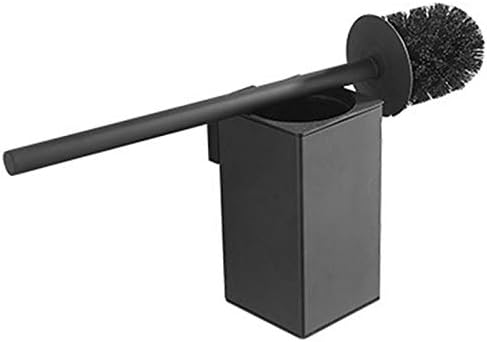 Steel Brush Black Bathroom Cleaning Brush Holder with Brush Wall Mount