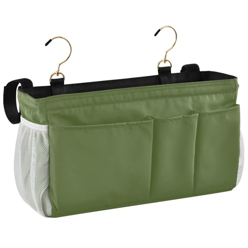 YETTASBIN Olive Green Bedside Caddy Hanging Storage - Image 4
