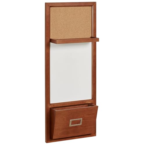 Orvis Wooden Wall Organizer with Dry Erase Board Natural Cherry - Image 2