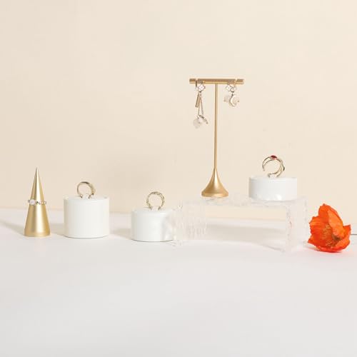 3pcs White Ring Display Stand for Selling, PU Leathe | All Products - Image 7