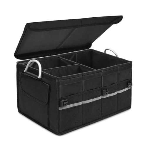 Trunk Organizer With Lid For SUV Car Trunk Foldable Oxford - Image 2