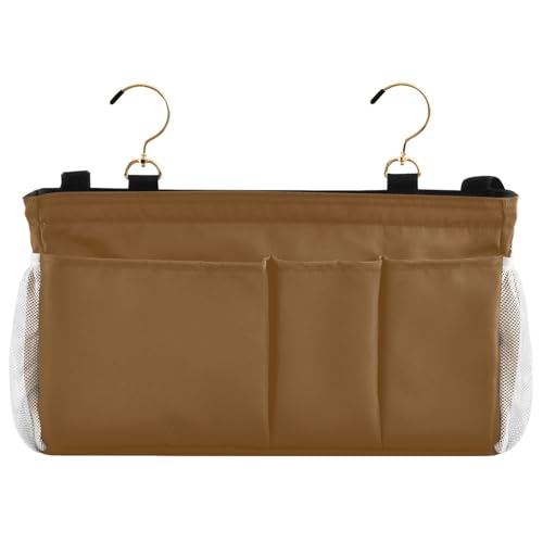 Brown Bedside Caddy Storage Bag Bedside Organizer for Bunk - Image 4