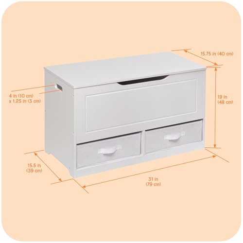 Badger Basket Toy Box and Storage Bench - Chest and Seat Combo - Image 5