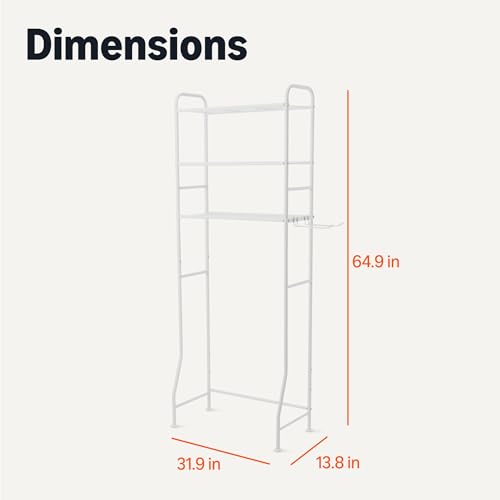 Amazon Basics Over the Toilet Storage Organizer, 3-Tier - Image 3