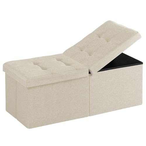 35-INCH Storage Ottoman Bench, Footrest with Storage - Image 2