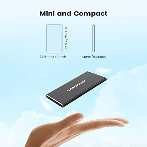 Vansuny 500GB Portable External SSD, USB 3.1 Gen2 450MB/s - Image 4