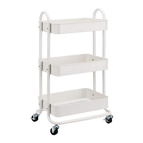 Amazon Basics 3-Tier Rolling Utility Cart, Storage Organizer - Image 2