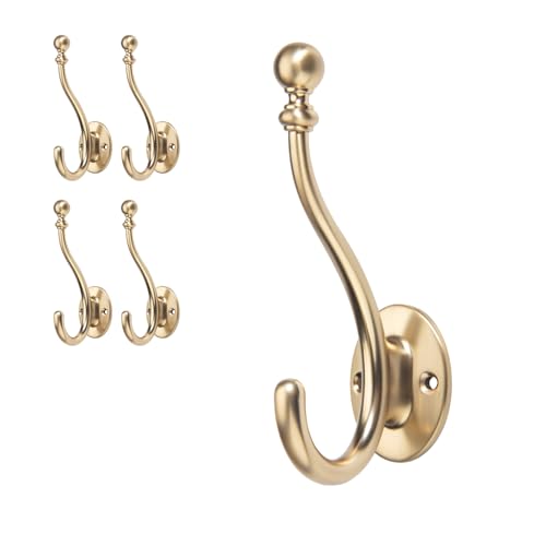 AVICCI 5 Pack Coat Hooks Champagne Bronze Coat Hook,Heavy - Image 2