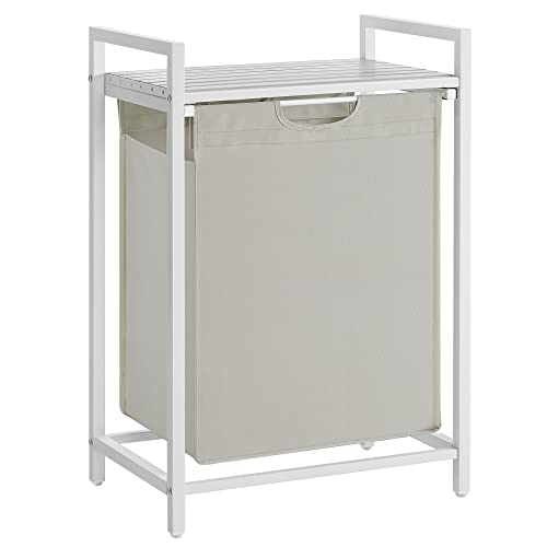 VASAGLE Laundry Hamper with Shelf, 1 Pull-Out Bag - Image 2