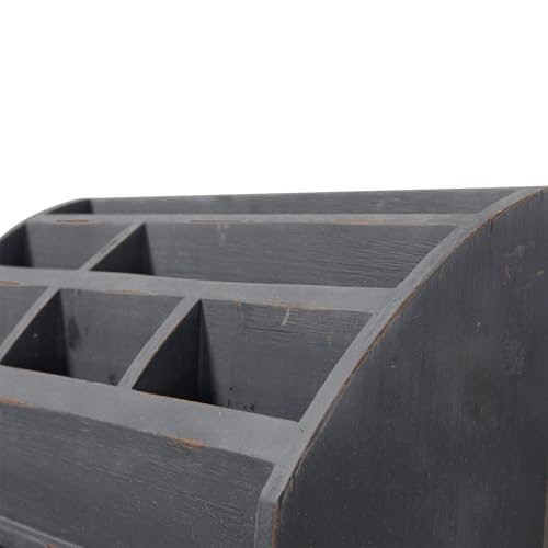 Farmhouse Gray Black Mail Organizer Countertop with Drawers - Image 7