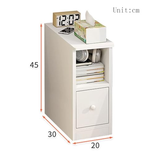 Bedside Table, 20cm Ultra Narrow Bedside Table - Image 3