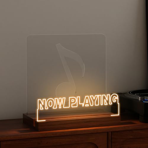 CoolGift Mart Now Playing Vinyl Record Stand, Light up Record - Image 2