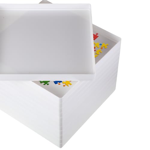 Yaomiao 12 Pcs Puzzle Sorting Trays 8 x 8 Inches Puzzle - Image 5