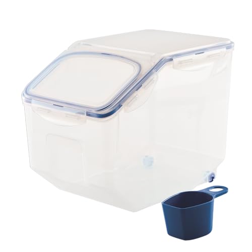 Lock & Lock Bulk Storage Bins Food Storage Container with Wheels - Image 2