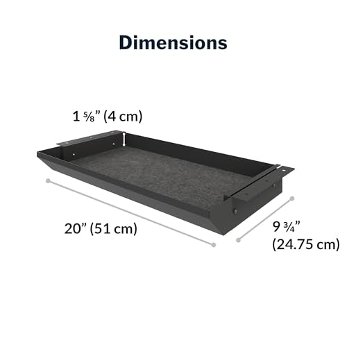 Vari Steel Under Desk Drawer - Slim Undermount Storage Organizer - Image 3