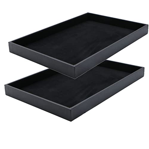Black Velvet Stackable Jewelry Tray Showcase Display | Jewelry Organiz - Image 2