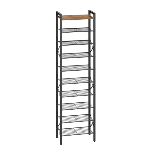 10-Tier Narrow Shoe Rack, Tall Shoe Rack for 10-20 Pairs - Image 2