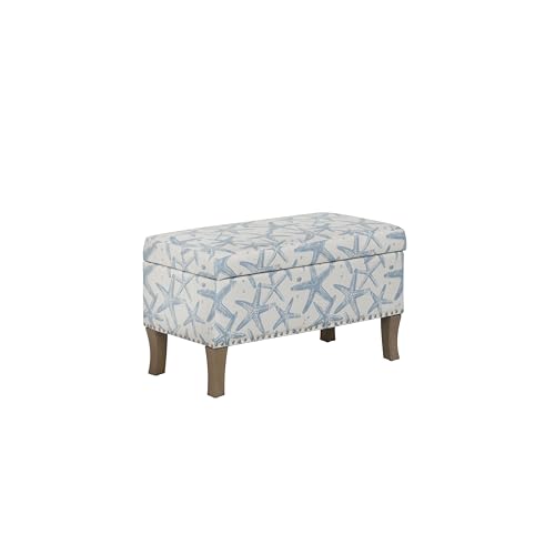 Linon Stephanie Cream and Light Blue Starfish Fully - Image 2