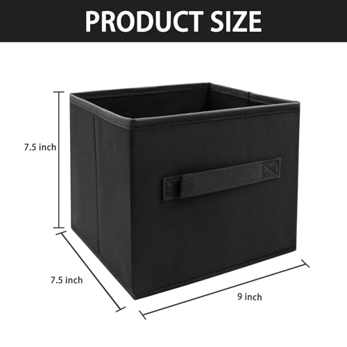 EBIGIC Small Storage Bins[6 Pack] 9.0"x7.5"x7.5" Small Size - Image 3