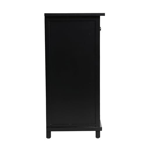 happimess Malibu 26" Acacia Wood Storage Nightstand with Drawer - Image 8