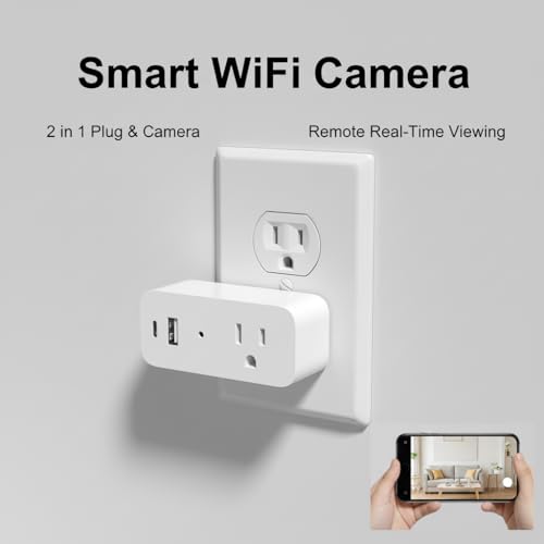ULar 1080P WiFi Wall Outlet Camera with 32 GB Card Local Storage - Image 3