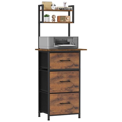 Snughome 3 Drawer Tall File Cabinet with 19.7'' Extended - Image 2