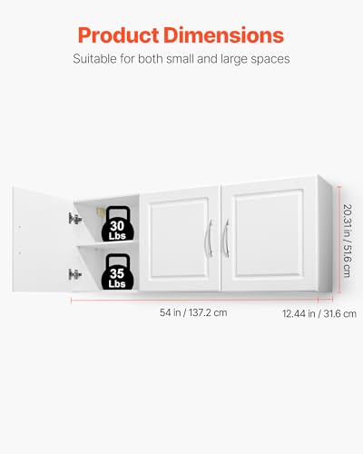 VEVOR Laundry Room Wall Cabinet, 2-Tier Wall Mounted - Image 4