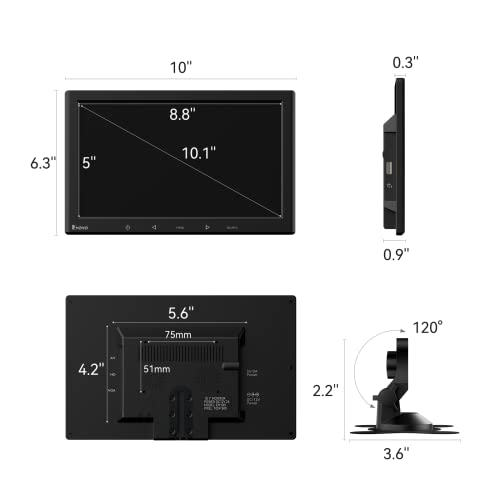 Eyoyo 10 Inch Mini Monitor - 1024x600 Small Computer Screen - Image 6