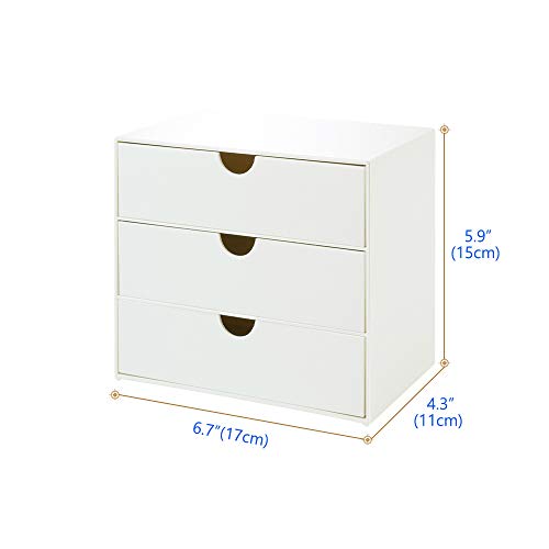 3-Drawer Vanity Organizer, Compact Storage Organization Drawers - Image 4