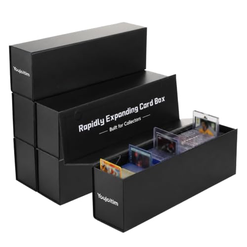 5 Pack Trading Card Storage Box with Magnetic Flip-Top Lid - Image 2