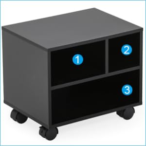 FITUEYES Mobile Printer Stand with Storage, Wood | Home Organization - Image 6