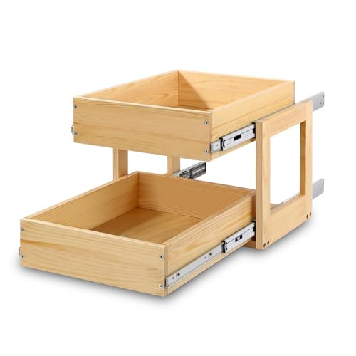 Pull Out Cabinet Organizer 14''W×21''D×16''H Slide Out Drawer - Image 2