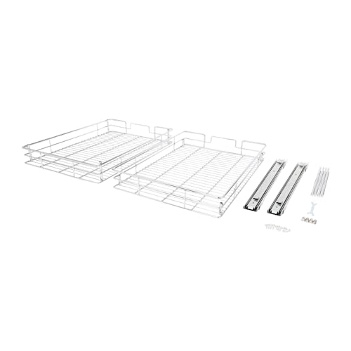 Pull Out Cabinet Organizer,Narrow Cabinet 2-tier Iron Shelf w/One - Image 5