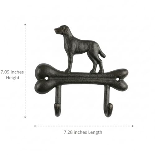 Comfy Hour 7" Heavy Duty Cast Iron Dog Wall Hook | Laundry & Clothing - Image 4