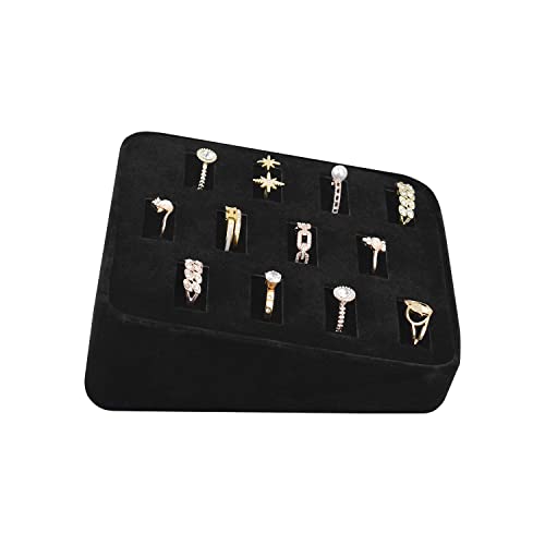 MOOCA 12 Slots Ring Tray Display, Slotted Ring Showcase - Image 4
