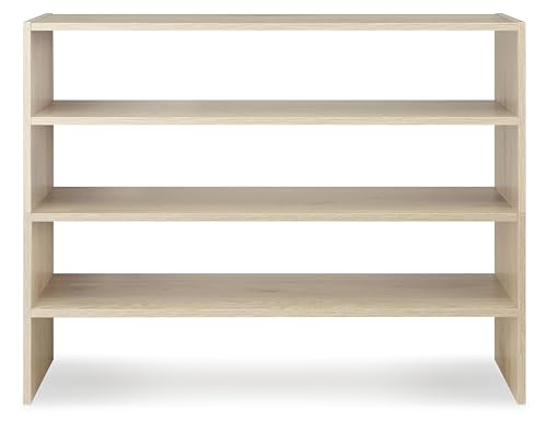 Whitmor Wood Stackable 2-Shelf Shoe Rack, White Oak, 31 inches - Image 8