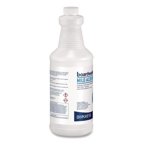 Boardwalk Commercial Toilet Bowl Cleaner, 12-Pack, 32 oz Bottles, Viscous Clinging Power, Pleasant Scent, For Tile & Chrome, Made in the USA
