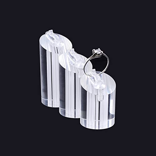 NBEADS 3 Pcs Acrylic Jewelry Display Stand Ring Show | Jewelry Organiz - Image 3