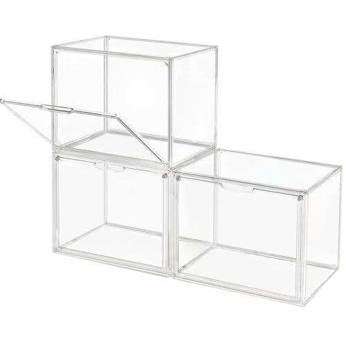 GUDEMAY Clear Stackable Plastic Storage Bins with Magnetic Lid - Image 2