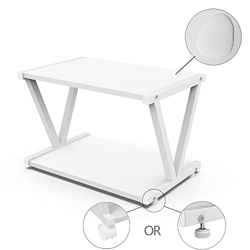 VEDECASA Retro Desktop Printer Stand,2 Tier Wood Printer Shelf - Image 6