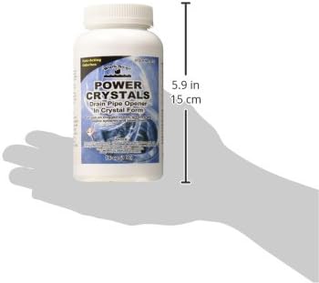 Black Swan 09175 Power Crystals Drain Opener, 16 oz - Heavy Duty Crystal Formula for Cleaning Clogged Drain Pipes Due to Grease, Food Scraps - Safe for Plumbing & Septic Systems