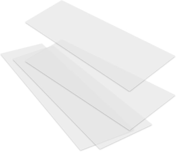 RESILIA Closet Shelf Liner for Wire Shelving – Pack of 4, 20" Wide x 4' Long Heavy Duty Waterproof Liners, Clear PVC Covers for Kitchen Pantry, Bathroom Closet, & Cabinet Storage, Made in The USA