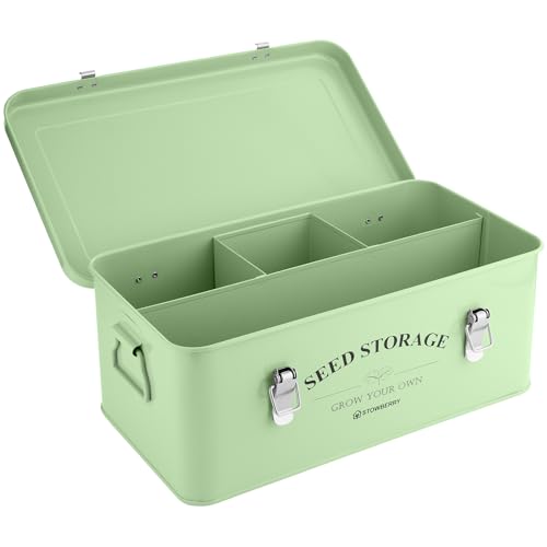 Seed Storage Box Organiser - Seed Tin with 4 Handy Compartments - Image 2