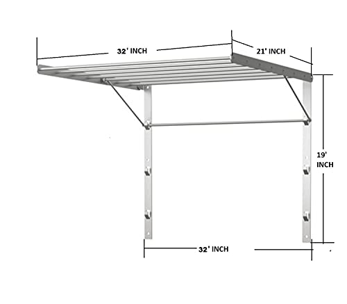 Wall Mounted Clothes Drying Rack - Stainless Steel - Image 2