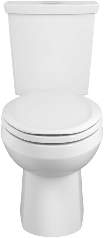American Standard 2887218.020 H2Option Two-Piece Toilet Less Seat, Elongated Front, Standard Height, Dual Flush, White, 1.28 GPF