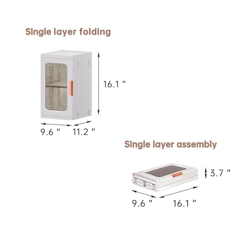 CXCJAI Mini Storage Cabinet with Doors and Shelves Countertop - Image 4
