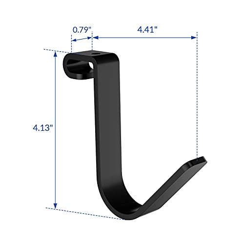 FLEXIMOUNTS 4 Pack Add-On Storage Rail Hooks, Black - Image 4