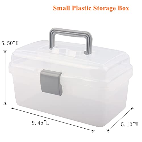 Clear Plastic Storage Container Box with Handle and Latch Lock - Image 3