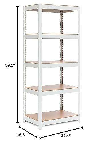 HOMEDANT House 5 Tier 24.1" W Laminated Metal Shelving Unit - Image 3