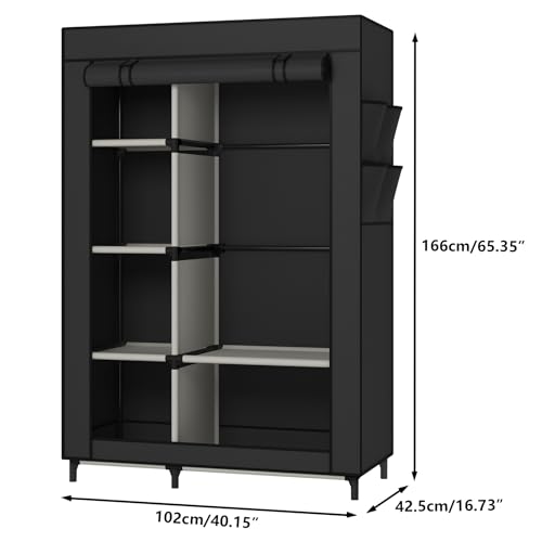 Calmootey Portable Closet Organizer, Space-Saving Storage - Image 3